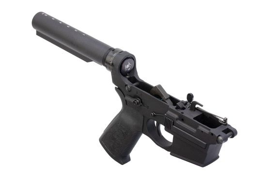 Spike's Tactical Complete 9mm Lower Receiver has bullet pictogram selector markings